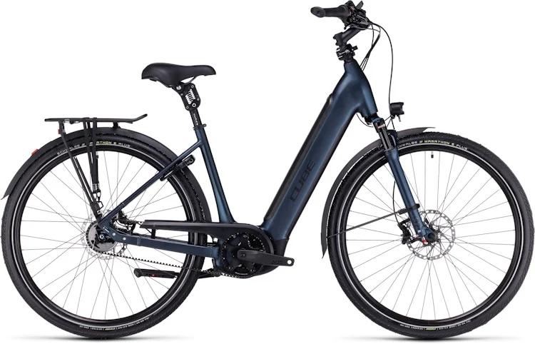 Vélo de ville électrique Cube Supreme Hybrid SLT – 625 wh – Noir Minuit – Cadre bas – Image 2
