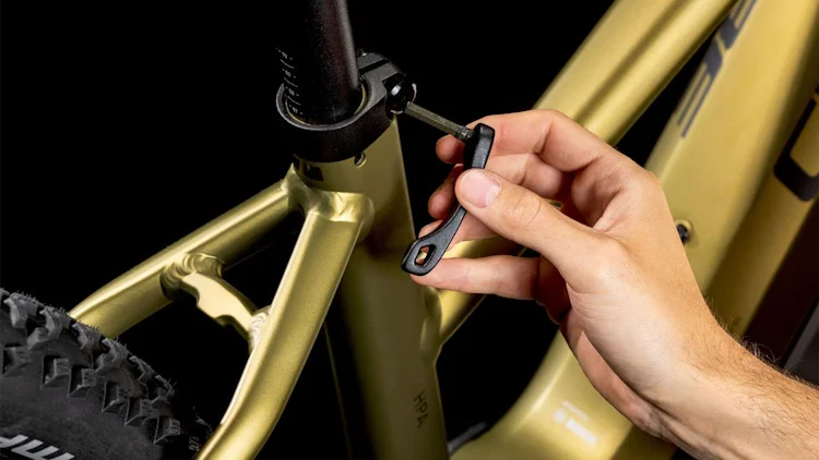 VTT électrique tout-suspendu Cube reaction hybrid performance 625 trapeze goldenlime´n´black – Image 4