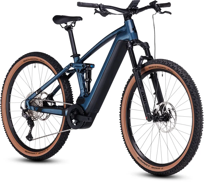 VTT électrique tout-suspendu Cube stereo hybrid 120 race 625 WH/ BLEU – Image 3